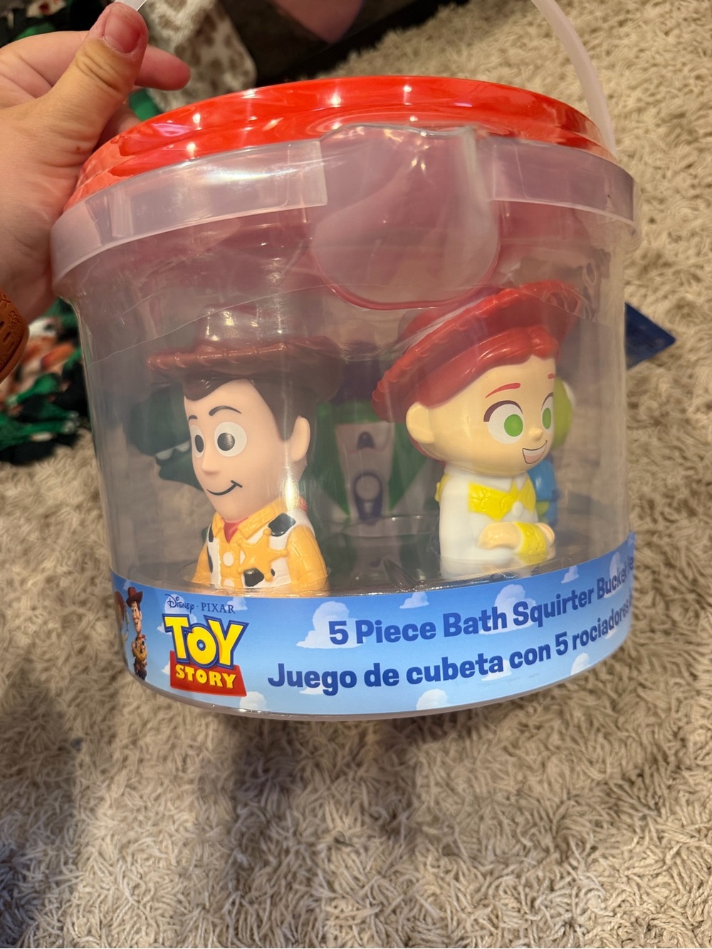 Disney Toy Story 5-Piece Bath Squirter Bucket - Red, White, Blue